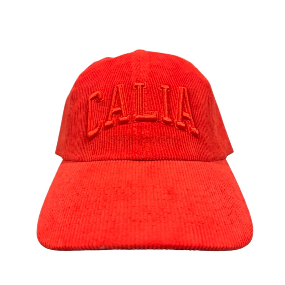 CALIA Red Corduroy Baseball Cap